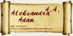 Aleksandra Adam vizit kartica